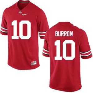 NCAA Ohio State Buckeyes Men's #10 Joe Burrow Red Nike Football College Jersey AEH4345KE